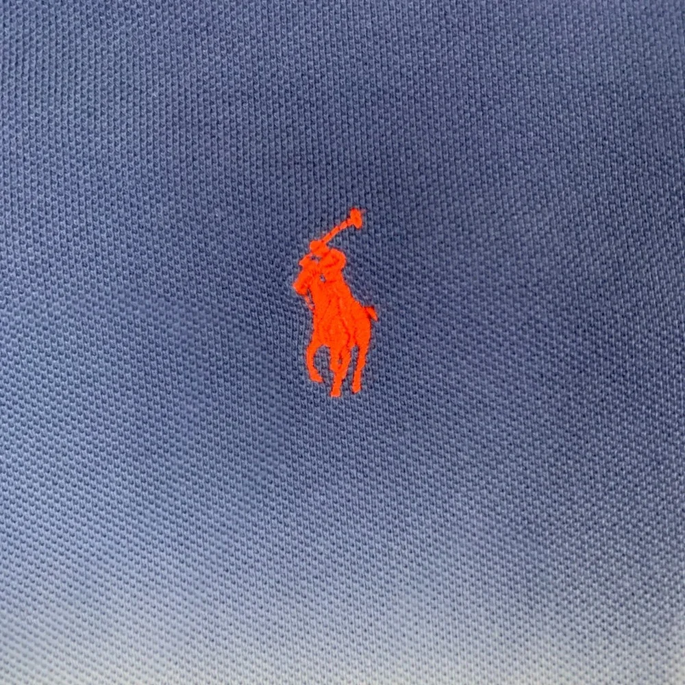 Polo Ralph Lauren Men Ombre Dip Dye Polo Shirt Red White Blue Large 710723686001